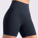 ENERBLOOM Women's Biker Shorts Workout 2.5" /4" / 6" Hidden Scrunch | High Waisted, No Front Seam, Buttery Soft, Moderate Compression, Yoga, Pilates, Running, Summer Gym Short (Black, S)