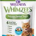 Wellness WHIMZEES Cat Dental Treats, Freshens Breath, Chicken and Tuna Flavor, 4.5 oz Bag (EXP 05/17/28)