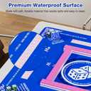 Mahjong Mat Table Cover 32x32 Inch Large American Mahjong Game with Game Rules, Travel Poker Playing Mats Portable cloth bag for 2025 Mahjongg Jongg Fans, Poker, Board Games and Dominoes(Blue)