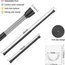 AIZESI Spring Tension Rods Adjustable Tension Curtain Rod Small Tension Rod No Drilling Expandable Spring Loaded Curtain Tension RodBlack,18" to 28"-4Pcs)