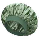 YANIBEST Silk Bonnet for Men, Satin Hair Bonnet for Sleeping, Double Layer Sleep Cap for Black Men & Women Curly Hair Braids, Green