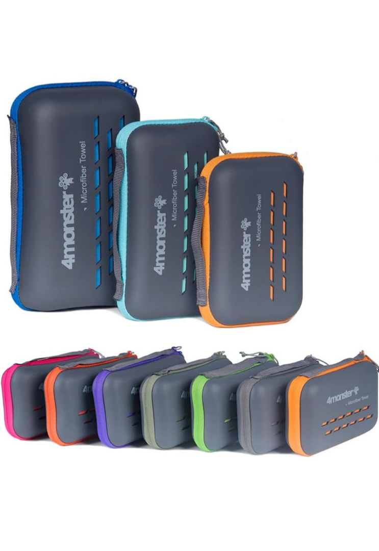 4Monster Camping Towels Super Absorbent, Fast Drying Microfiber Travel Towel, Quick Dry Ultra Soft Compact Gym Towel for Swimming Beach Hiking Yoga Travel Sports Backpack (40.00" x 20.00", Navy Blue)