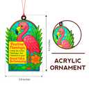4 x Funny Christmas Flamingo Christmas Ornaments 2026 - Coastal Christmas Ornaments - Beach Ornaments for Christmas Tree - Funny Christmas Ornaments - Christmas Decoration