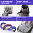 2 Pack Compatible with Dyson vacuum cleaner roller brushes V7 V8 V10 V11 V15 V10S and V12 models (blue washable nylon bristles)