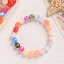 UV Round Loose Beads Bulk, Color Changing Cat Eye Stone Beads for Jewelry Making, Colorful Unique Sunlight Sensitive Spacer Bead for DIY Bracelet Necklace Crafts-100pcs, 8mm