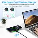 Samsung Wireless Charger Fast Charging Pad for Samsung Galaxy S25 Ultra/S25 Plus/S24 FE/S24Ultra/S23/S22/S21/S20,15W Android Phone Wireless Charging Station with Adapter for Google Pixel 9a 9 Pro XL 8 (BLACK)