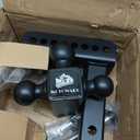 METOWARE Trailer Hitch for 2 Inch Receiver, 13,500 LBS Heavy Duty Drop Hitch, Adjustable Tri-Ball Tow Hitch (1-7/8", 2", 2-5/16") with 6-Inch Drop & Anti-Theft Hitch Pin Lock, Alloy Steel, Black