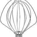 KITCHPOWERR KN256WW 6-Wire Whip Attachment for KitchenAid 6 Quart Bowl-Lift Stand Mixer Accessory Replacement, Egg Cream Stirrer, Cakes Mayonnaise Stainless Steel Whisk