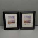 FrameWorks - 2-Pack - 8 x 10 Matted to 5" x 7" Black Wooden Picture Frames with Luxury Wide Molded Edge, Removable Mat, and Tempered Glass