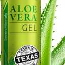 Seven Minerals Organic Aloe Vera Gel from freshly cut 100% Pure Aloe - Big 12oz - HighestQuality, Texas grown, Vegan, Unscented - For Face, Skin, Hair, Sunburn relief