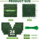 Grass Wall Panel 24 Pack 20"x20" Artificial Boxwood Hedge Plant Wall, Greenery Walls, Artificial Grass Backdrop, Privacy Hedge Screen Faux Boxwood for Outdoor,Indoor,Garden,Fence,Backyard