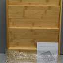 SpaceAid Bamboo Spice Drawer Organizer, (Need 3" Deep Drawer) Expandable 4 Tier Spices Rack for Cabinet, Kitchen Seasoning Storage Insert (Jars Not Included, From 12" to 23" Wide) (Natural)