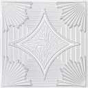 Art3d Drop Ceiling Tiles 24x24 in White (12-Pack, 48 Sq.ft), 3D Wainscoting Panels Glue Up 2x2