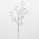 20 Inch Crystal Rhinestone Branches Sparkly Decorative Floral Stems Twig Picks Vase Fillers for Wedding Centerpieces Christmas Tree Home Decor (Silver,1PCS)