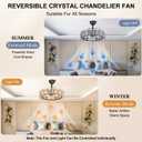 CLAIRDAI 20.7" Black Crystal Caged Fandelier Ceiling Fan