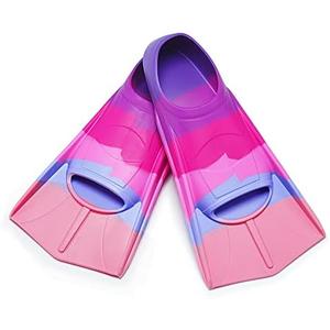 Prsca Kids Swim Fins,Short Youth Fins Swimming Flippers,Swim Training Fins for Lap Swimming,for Children Girls Boys Beginners