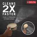 Delta 6-Setting In2ition 2-in-1 Dual Shower Head with Handheld High Pressure ProClean Spray, Brushed Gold Detachable Shower Head with Hose, 1.75 GPM Flow Rate, Champagne Bronze 75655CZ