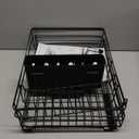 Dish Drying Rack - Expandable Rack, Large Capacity Dish Drainer for Kitchen Counter, Rust-Proof with Utensil Holder, Black
