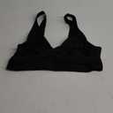 Fanuerg Women's Twist Front Bikini Top V Neck Push Up Padded Swimsuit Top Bathing Suits (XX-Large, 01- Black)