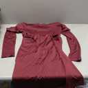 Womens Sexy Maxi Dress Long Sleeve Ruched Bodycon Turtleneck Club Party Casual Wedding Dresses (Medium, Red)