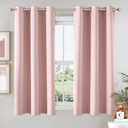 MIULEE Dark Pink Blackout Curtains for Bedroom Living Room 63 Inches Long 2 Panels, Thermal Insulated Room Darkening Drapes Grommet Noise Reducing Light Blocking Window Treatments 40x63 Inch