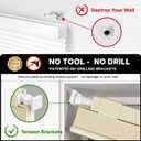 LazBlinds Cordless Cellular Shades No Tools No Drill Light Filtering Cellular Blinds for Window Size 38'' W x 64'' H, Alabaster
