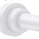Shower Curtain Rod 31-68 in Adjustable Curtain Rod No Drilling Tension Shower Rod Stainless Steel for Door Curtain, Closet, RV, White