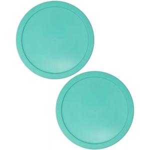 For Light Green Round Plastic Food Storage Replacement Lid (2-Pack)