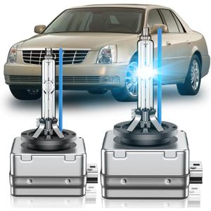 Fit for Cadillac 2006 2007 2008 2009 2010 2011 DTS 2003-2013 CTS D1S HID Xenon Headlight Bulbs,350% Brightness,High Low Beam Light Bulb,8000K White Blue,Plug and Play,Pack of 2