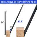 8 Pack 31" Fence Post Extender, Bevel Angle 22 Fence Barbed Wire Extend Armfor Outdoor Fences to Increase Height, Protect Privacy and Pets Jumping Off Wooden Concrete Wall