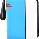 Card Binder 4 Pocket, Collectible Trading Card Albums Fits 400 Cards with 50 Removable Sleeves, Portable Trading Card Binder Collection Album Holder, Game Card Case book With Zipper for Gifts, Blue