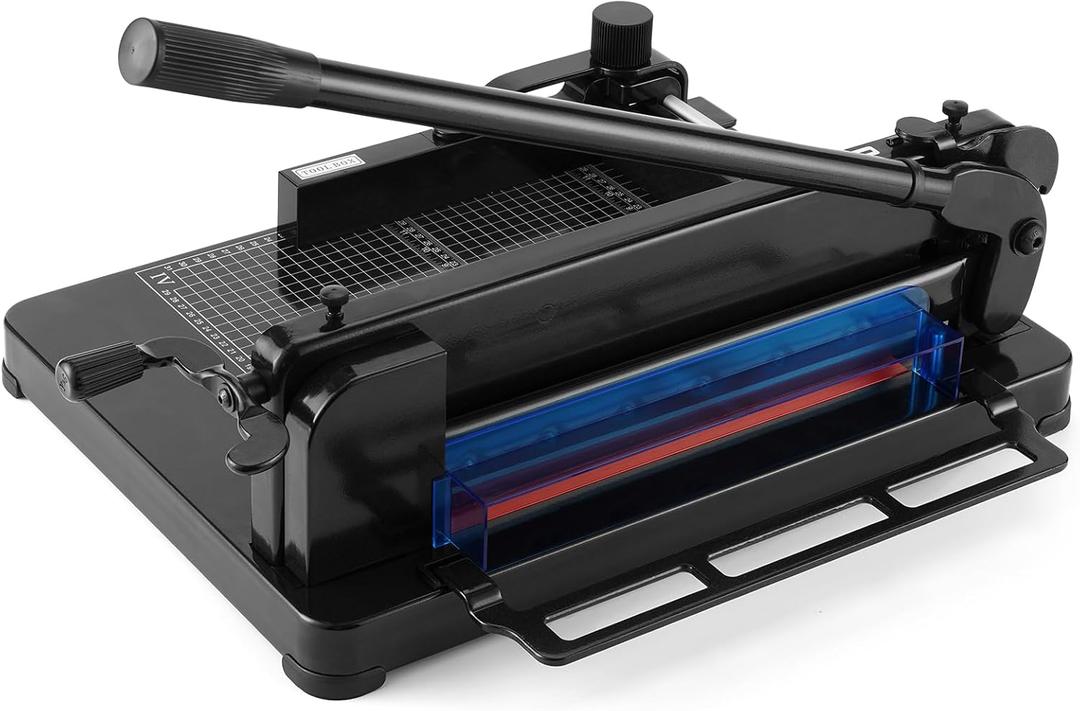 Heavy Duty Paper Cutter,12 inch Guillotine Paper Cutter,Guillotine Paper Cutters and Trimmers Cards Leather with Metal Base for Office Home School (Black, a4)