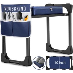 Foldable Garden Kneeler and Seat, Patented Thicker Wider Softer Kneeling Pad with Magnetic Stripe, 350lbs Heavy Duty Durable Garden Stool with Tool Bag, Gardening Gift for Women and Men (Blue)