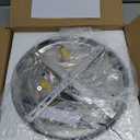 LEONTYNE 12 Inch Mini Chandelier LED Crystal Ceiling Light 2 Layers Flush Mount Ceiling Light Modern Chandeliers Lighting for Bedroom Hallway Staircase Kitchen Bathroom (6000K Cool White)