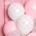 xo, Fetti Party Decorations Pink Latex Bow Balloons - 24 pk, 12" | Bachelorette Decorations, Bow Theme Birthday Party, Bridal Engagement Decor, Coquette Cute Supplies