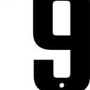 2 x 6" Aluminum House Numbers, Black Metal Address Door Numbers, Metal House Address Number for Outside, Modern Apartment Street Mailbox Number (9)