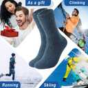 Josnown 5 Pairs Wool Socks Mens, Thick Warm Winter Thermal Cozy Boot Socks (A-black/Gray/Blue/Brown/Camel)