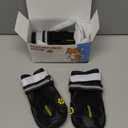 QUMY Dog Shoes for Large Dogs, Medium Dog Boots & Paw Protectors for Winter Snowy Day, Summer Hot Pavement, Water-Resistant in Rainy Weather, Outdoor Walking, Indoor Hardfloors Skid-Resistant Sole, Black, Size 8 3.0''x3.3"(W*L) (Pack of 4)