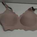 Vertvie Jelly Bras for Women No Underwire Wireless Push Up Bra Full Coverage Bralettes Seamless Comfort Everyday Sports Bra (Large, Grey)