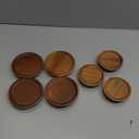 PATIKIL Mason Jar Lids Wooden Storage Canning Jar Lids Ball Jars Wooden Lids with Airtight Silicone Seal Ball Wooden Lids (6 Regular and 6 Wide) (90mm; 72mm)