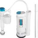 T Tulead Toilet Repair Kit Flush Valve Replacement Parts Flush Valve 8.27" Height(Including Washer), Fill Valve Thread 0.9", Drain Outlet Dia: 2.56"