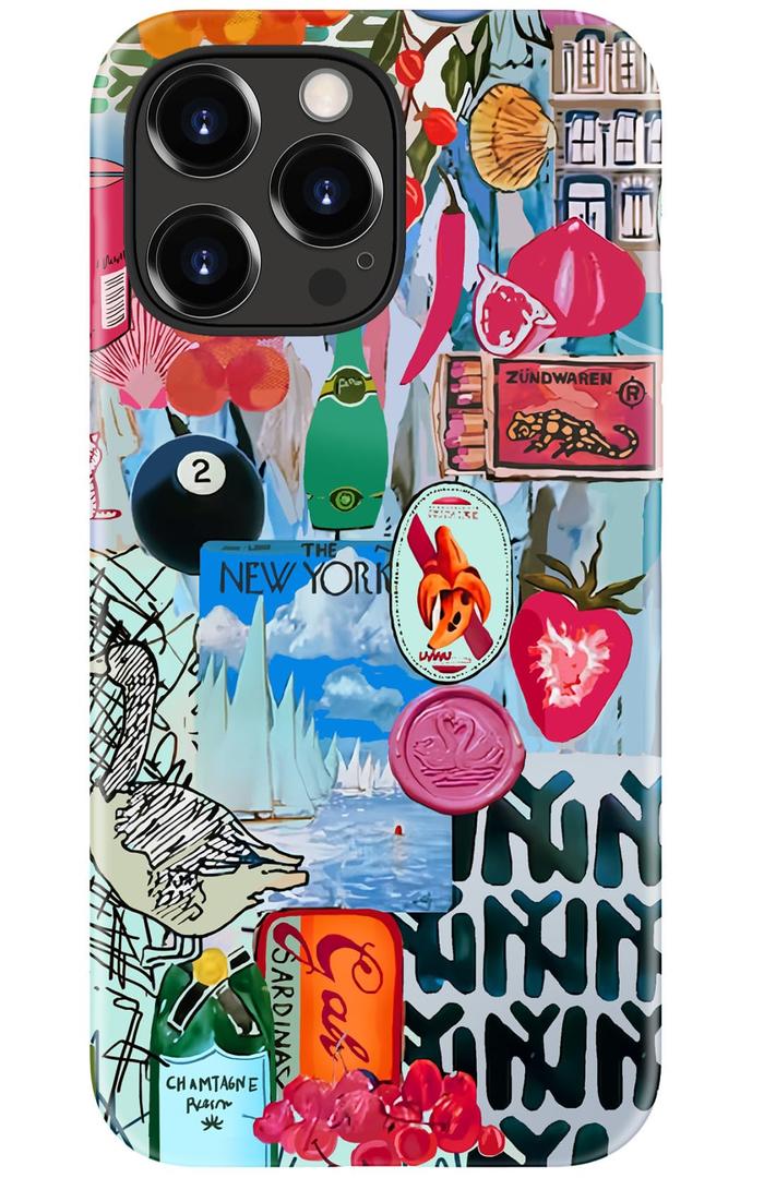 DorisMax for iPhone 16 Pro Max Case Cute, Preppy Trendy Floral Design