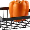 G.E.T. WB-662-MG Square Metal Storage Wire Basket for Pantry, Produce and More, 6" x 6" x 2"