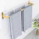 Gold Towel Bar 24 Inch, KLJKPA Towel Bar for Bathroom Wall, Stainless Steel Heavy Duty Single Bath Towel Rod