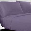 Ella Jayne Jersey Sheets Full (4 Pieces) All Seasons, Wrinkle Resistant, Cozy Stretchable Knit T-Shirt, Super Soft with Deep Pockets Jersey Knit Sheets Full (Heather Purple)