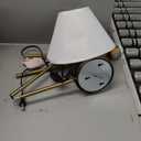 Nathan James Kai Modern Wall Mounted Plugin Bedside Reading Lamp with Pleated Shade, Vintaged Brass Finish