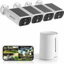 ARCCTV Solar Security Cameras Wireless Outdoor, 4 Cam-Kit, 4MP Solar Security Camera Wireless System, Color Night Vision, Motion Detection, No Monthly Fee, 32GB Memory Card