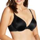 Maidenform Women's Underwire Bra, Natural Boost Demi Push-Up T-Shirt Bras for Women, Lace Trim, Convertible, Plunging (Black) 34C
