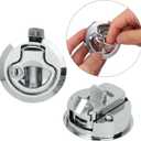 4 PCS 2 Inch Zinc Alloy Flush Pull Hatch Latch Lock Boat Latches, Boat Flush Pull Hatch Latch for Yachts & RVs Durable Deck Hardware