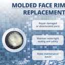SPX0580A Pool Light Face Plate Rim Compatible with Hay-ward AstroLite Series SP0580 & SP0580S, Molded Plastic Rim for Underwater Lights Pool Lights Cover Replacement Parts